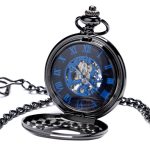 Black and Blue Pocket Watch