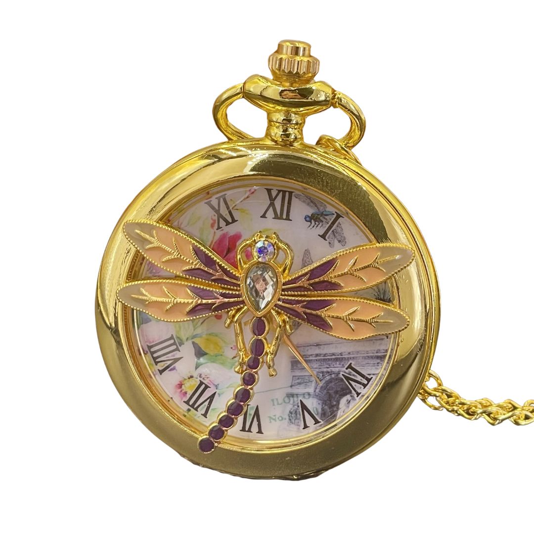 CopyofPurpleMinimalistLaptopSaleInstagramPost_1.jpg Mosaic Wings Pocket Watch - Image 1