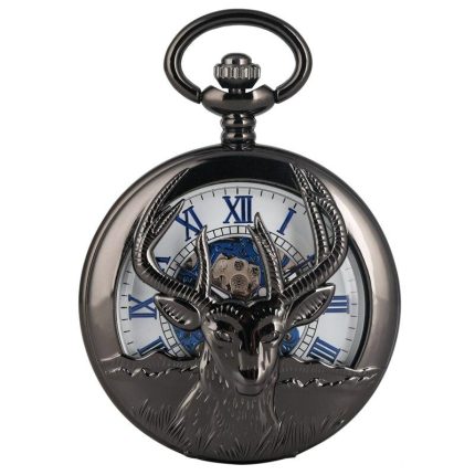 Black Deer Pocket Watch