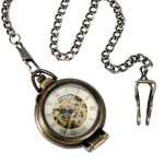 Vintage Open Face Mechanical Pocket Watch - Image 4