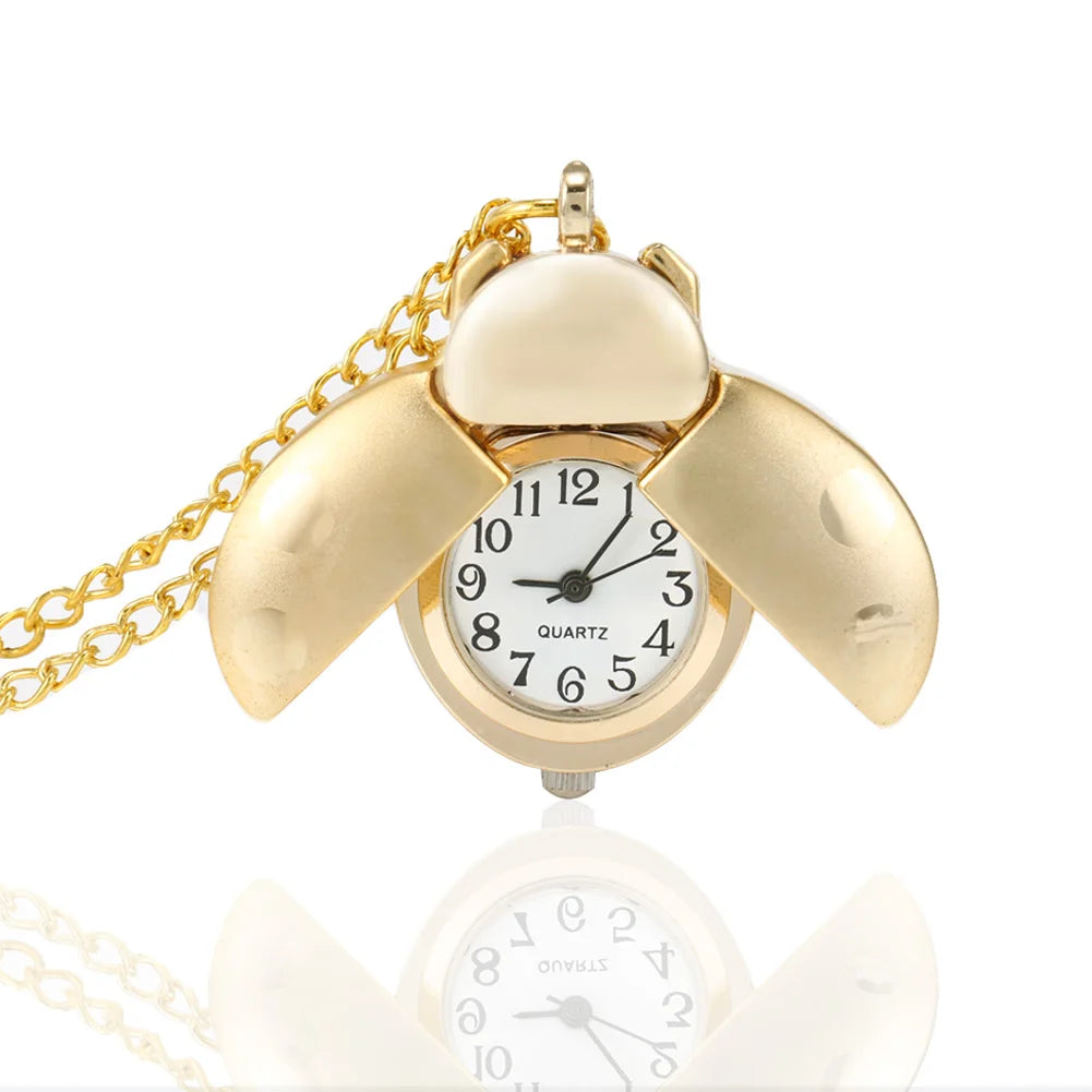 HTB1jfwWaJfvK1RjSszhq6AcGFXaV.jpg Gold Beetle Pocket Watch - Image 1