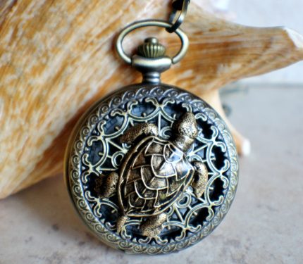 Turtle Pocket Watch Battery Operated