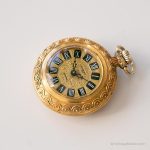 Vintage Anker Medallion Watch | Gold-tone Pocket Watch for Her - Image 2