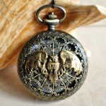 Barn Owl Battery Operated Pocket Watch