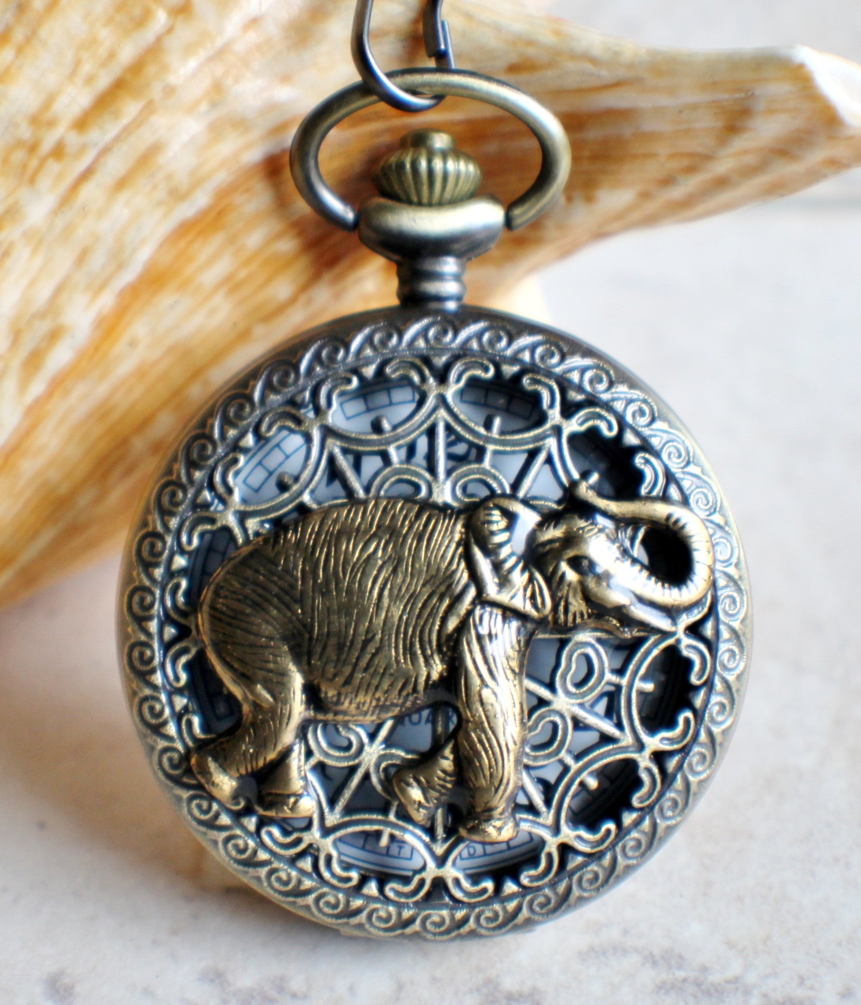 IMG_1072_cf9fcd58-3c0c-4f2a-a69b-2bc28ca44b6a.jpg Elephant Mechanical Pocket Watch. - Image 1
