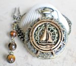 Sailboat Mechanical Pocket Watch - Image 3