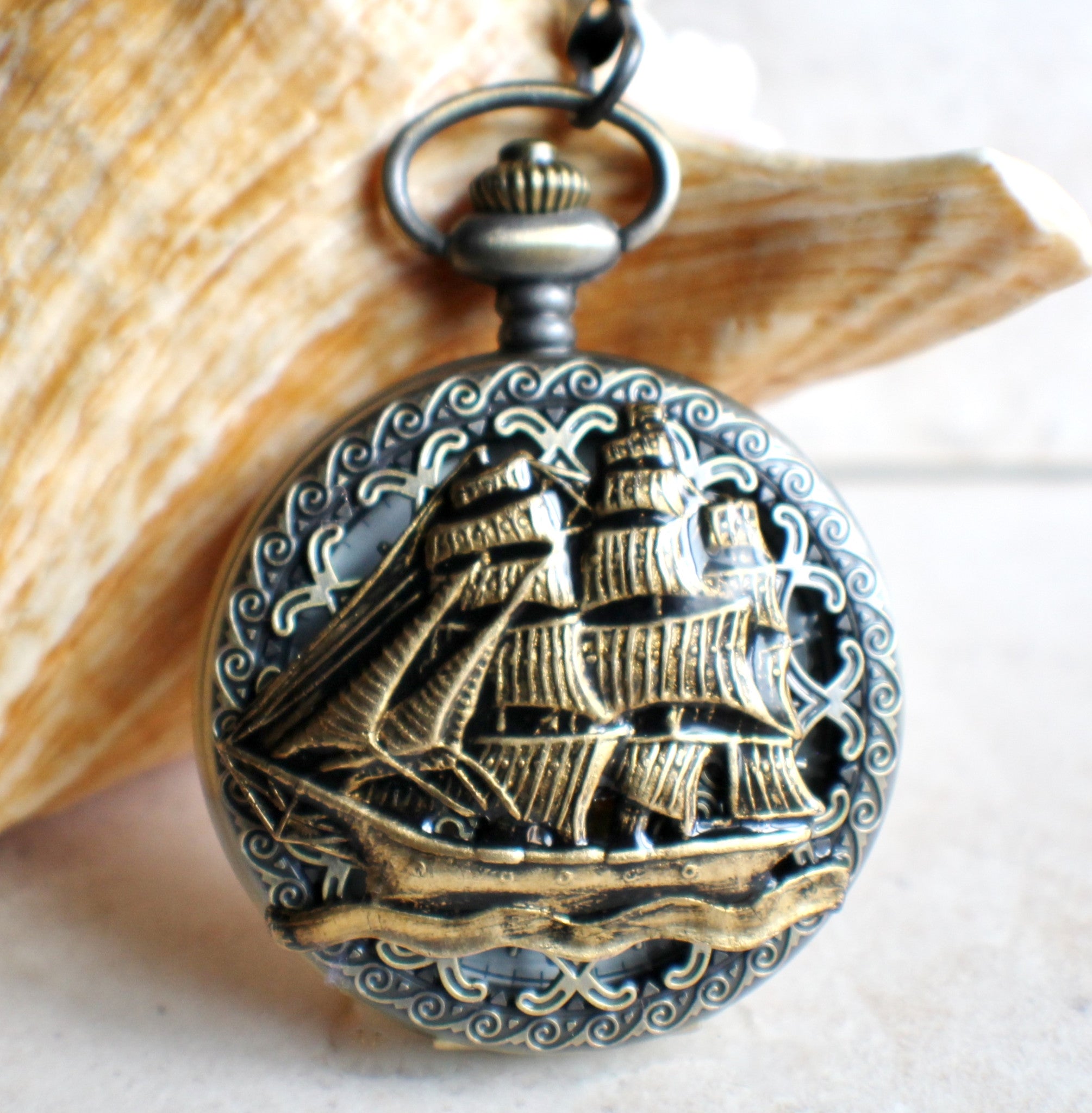 IMG_1852.jpg Ship Mechanical Pocket Watch - Image 1