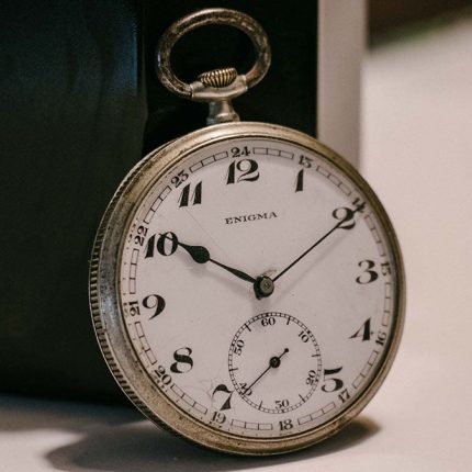 Vintage 1930s Enigma Pocket Watch - RARE Art-deco Antique Watch