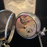 KENDAL & DENT SILVER ENGLISH POCKET WATCH WITH CHAIN - Image 5