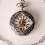 Vintage Skeleton Dial Mechanical Pocket Watch | Silver-tone Vest Watch