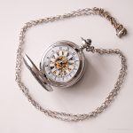 Vintage Skeleton Dial Mechanical Pocket Watch | Silver-tone Vest Watch - Image 6