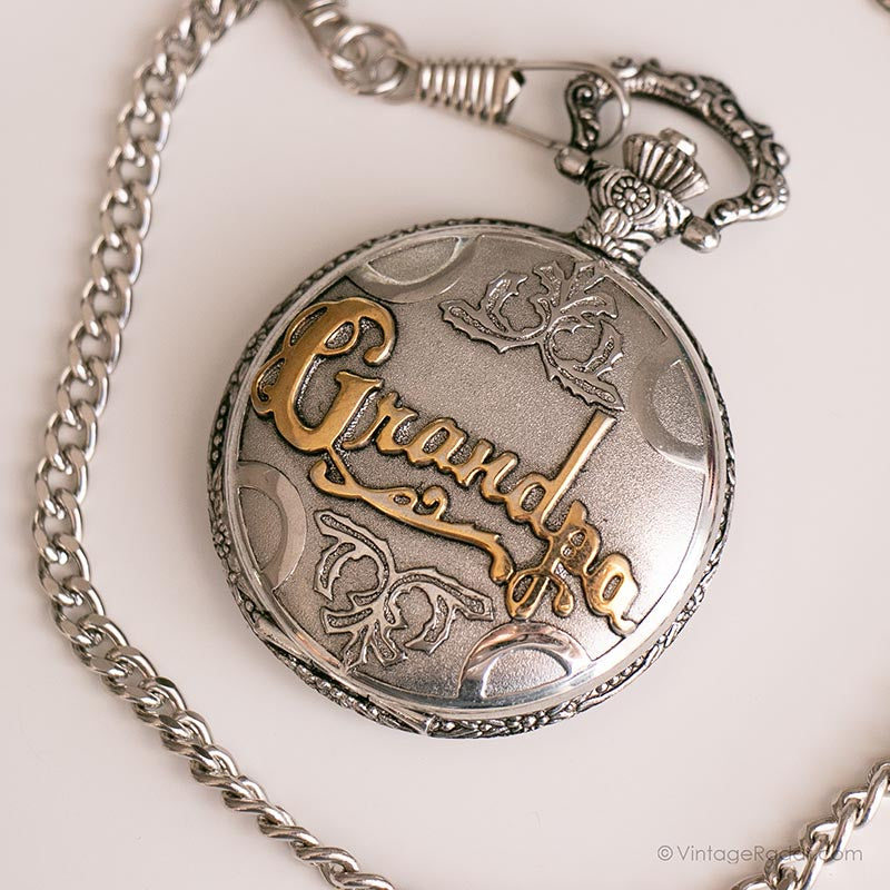 IMG_8374_05a52e9a-3d80-479c-81a4-53f9068f541e.jpg Vintage Silver-tone Gruen Pocket Watch | Personalized Grandpa Gift Watch - Image 1