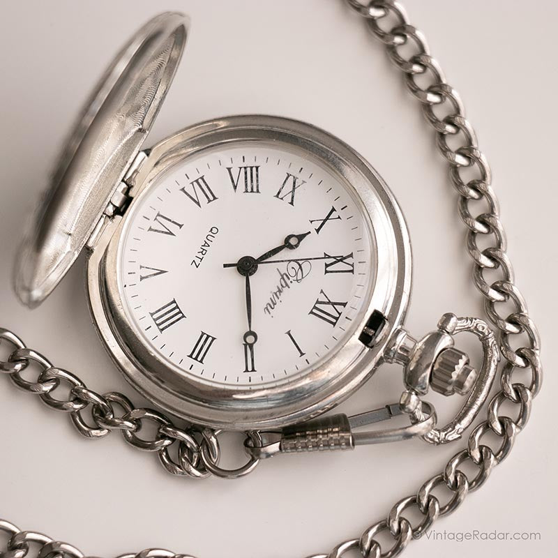 IMG_8484_2e8ee6d5-9e68-4e41-9e7b-f7804d4f5150.jpg Vintage Ciprini Pocket Watch | Floral Pocket Watch with Roman Numerals - Image 1