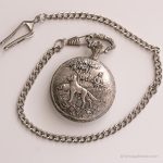 Vintage Rotary Pocket Watch | Silver-tone Hunter Pocket Watch - Image 2