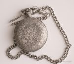 Vintage Rotary Pocket Watch | Silver-tone Hunter Pocket Watch - Image 5