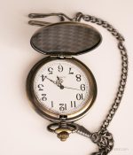 Vintage Gold-tone Dragon Pocket Watch | Intricate Floral Vest Watch - Image 6