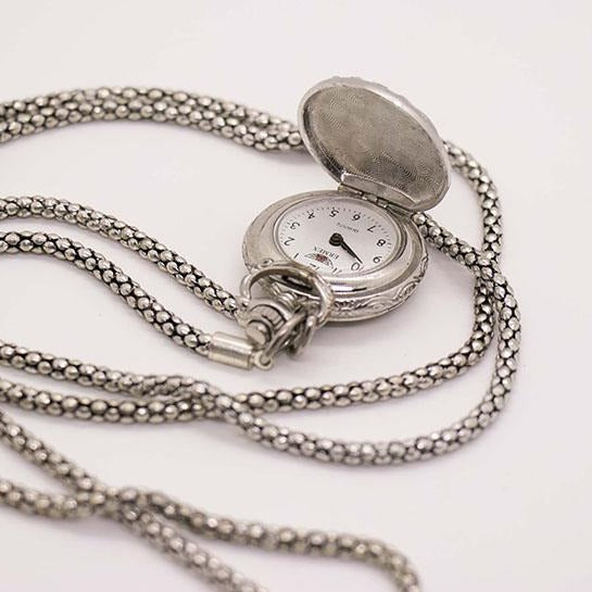 IMG_8538.jpg Tiny Art Deco Style Pocket Watch for Women | Ladies Quartz Watches - Image 1