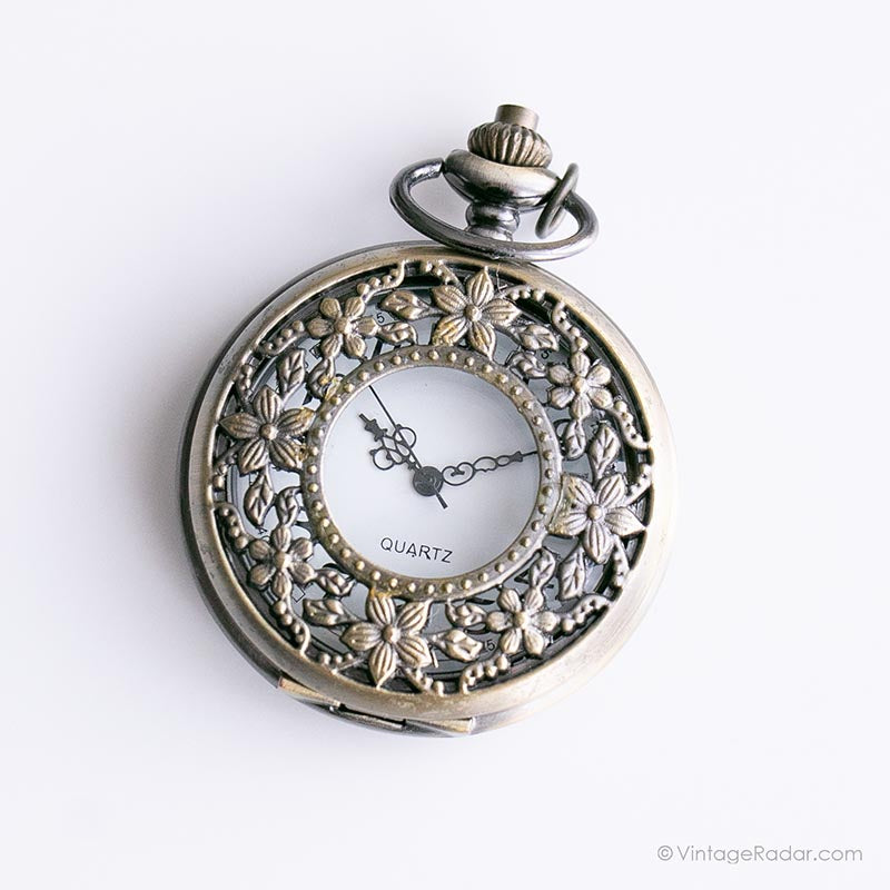 IMG_8547_fabb860e-d3c4-47a8-97fd-5120ef020fe3.jpg Vintage Floral Pocket Watch | Ladies Pocket Watch - Image 1