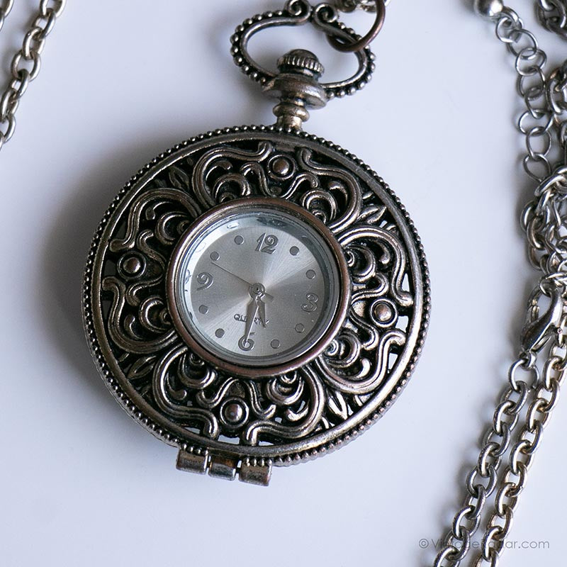 IMG_8572_3ccdd70c-a208-446e-89e5-b1c4ff99bc5a.jpg Vintage Dress Pocket Watch for Ladies | Elegant Pocket Watch for Her - Image 1