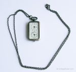 Vintage Rectangle Pocket Watch | Gold-tone Double Dial Pocket Watch - Image 2