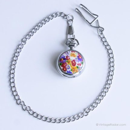 Vintage Floral Pocket Watch | Pocket Pendant Watch for Her
