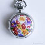 Vintage Floral Pocket Watch | Pocket Pendant Watch for Her - Image 3