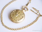 Vintage American Eagle Pocket Watch | Gold-tone Japan Quartz Pocket Watch - Image 3