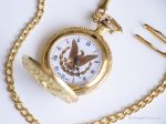 Vintage American Eagle Pocket Watch | Gold-tone Japan Quartz Pocket Watch - Image 6