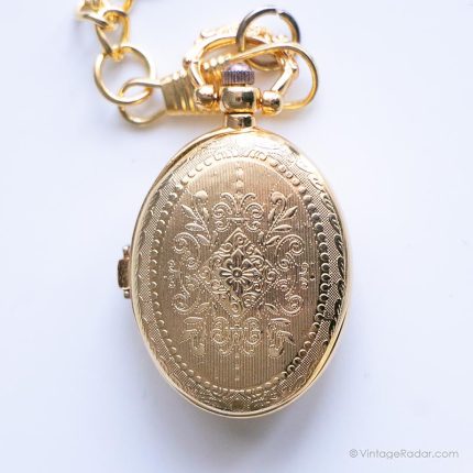 Vintage Butterfly Pocket Watch for Ladies | Elegant Gold-tone Pocket Watch
