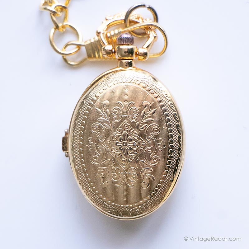 IMG_8687_dba38e45-5ebd-43b9-80cb-a12f6a52f549.jpg Vintage Butterfly Pocket Watch for Ladies | Elegant Gold-tone Pocket Watch - Image 1