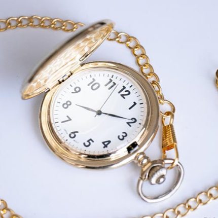 Vintage Gold-tone Pocket Watch | Elegant Vest Watch for Men Quartz