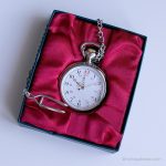 Vintage Elegant Pocket Watch | Silver-tone Vest Watch for Men