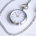 Vintage Elegant Pocket Watch | Silver-tone Vest Watch for Men - Image 5