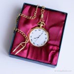 Vintage Luxury Pocket Watch | Elegant Gold-tone Vest Watch