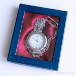 Vintage Minimalist Pocket Watch | Silver-tone Train Watch - Image 2