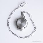Vintage Minimalist Pocket Watch | Silver-tone Train Watch - Image 7