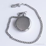 Vintage Silver-tone Pocket Watch for Men with Retro Numerals 45mm - Image 6