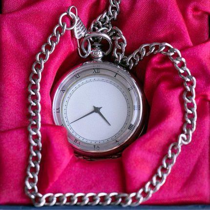 Vintage Luxury Collectible Pocket Watch | Silver-tone Vest Watch
