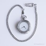 Vintage Luxury Collectible Pocket Watch | Silver-tone Vest Watch - Image 4