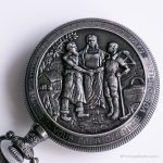 Vintage Luxury French Pocket Watch | Gunmetal Pocket Watch - Image 4