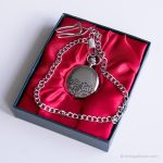 Vintage Minimalist Silver-tone Pocket Watch | Sketched Pocket Watch