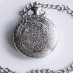 Vintage Silver-tone Royal Pocket Watch with Coat of Arms Design - Image 8