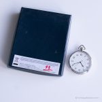 Vintage Silver-tone Pocket Watch for Men with Retro Numerals 45mm - Image 7