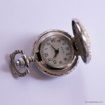 Tiny Vintage Pocket Watch with Rose Flower | Medallion Locket Watch - Image 4