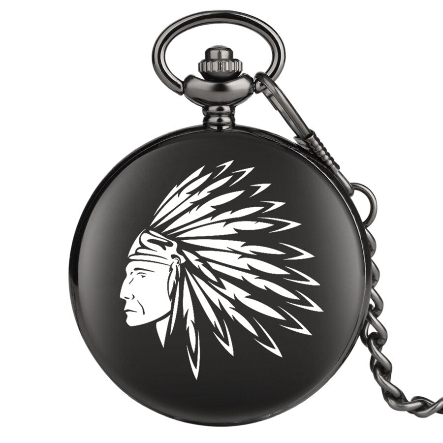 Indian-Black-Pocket-Watch.jpg Indian Black Pocket Watch - Image 1