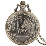 Pocket Watch Wolf Design