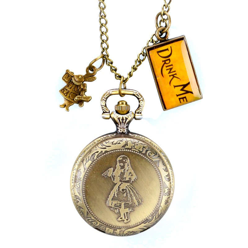 Quartz-Pocket-Watch-Alice-in-Wonderland.jpg Quartz Pocket Watch Alice in Wonderland - Image 1