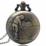 Quartz Pocket Watch Golf