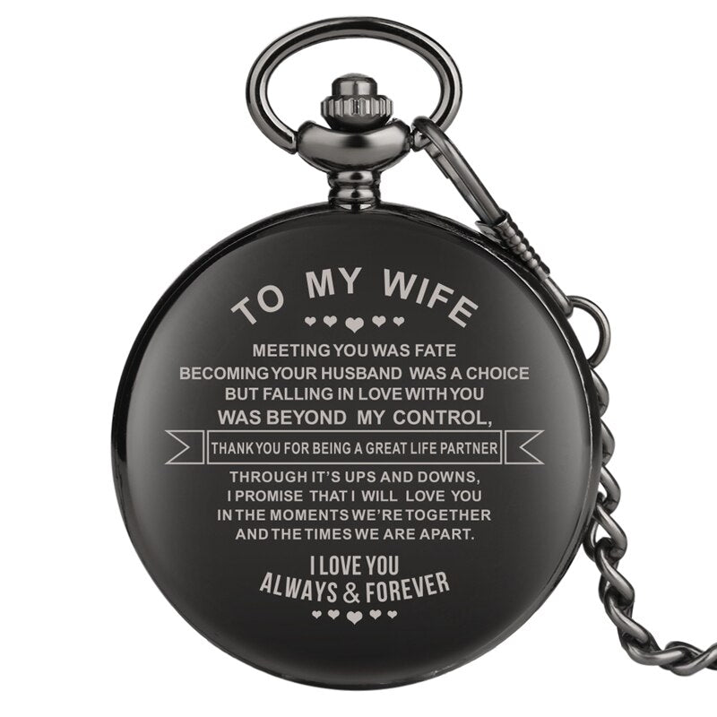 Quartz-Pocket-Watch-To-My-Wife.jpg Quartz Pocket Watch To My Wife - Image 1