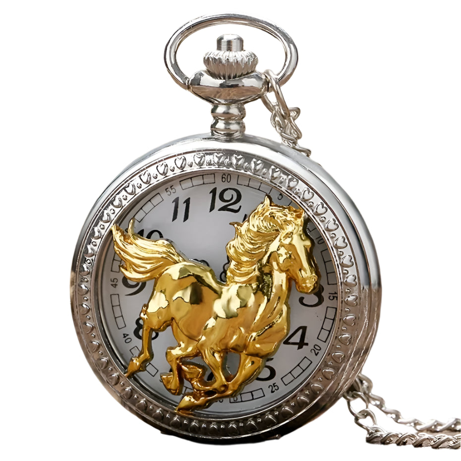 S474f6c7f6f714a4ea477a96b2903286eG.jpg Golden Stallion Pocket Watch - Image 1